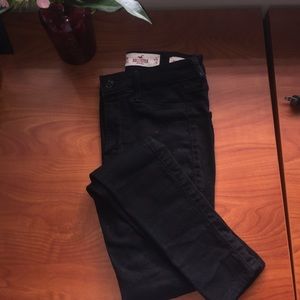 hollister high rise super skinny black jeans